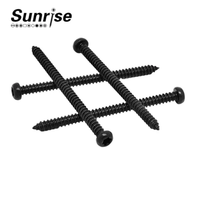 Melnas Collated Drywall Torx klāja skrūves